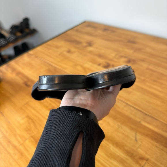 Vince Nadette Black Leather Pointed Toe Slip On Mules Flats Size 7.5 - Picture 7 of 9